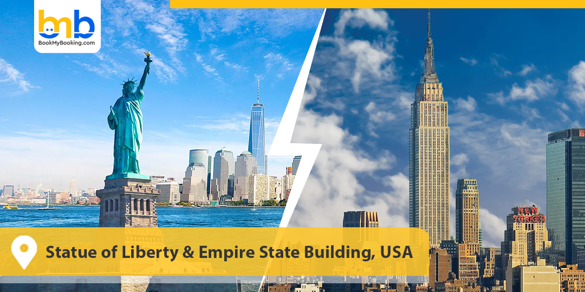 Statue of Liberty & Empire State Building, USA