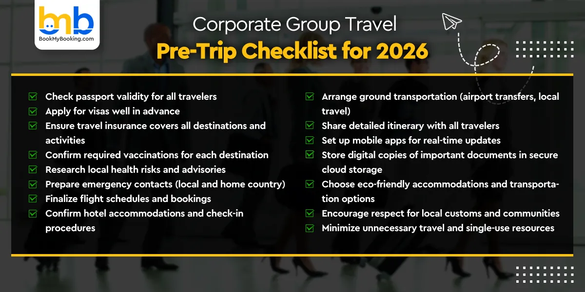 Corporate Group Travel Pre-Trip Checklist for 2026 